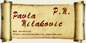 Pavla Milaković vizit kartica